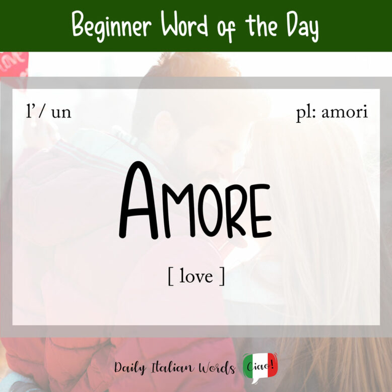Italian word "amore"