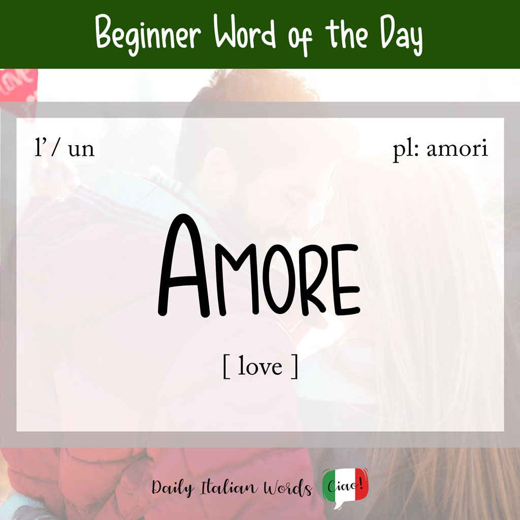 Italian word "amore"