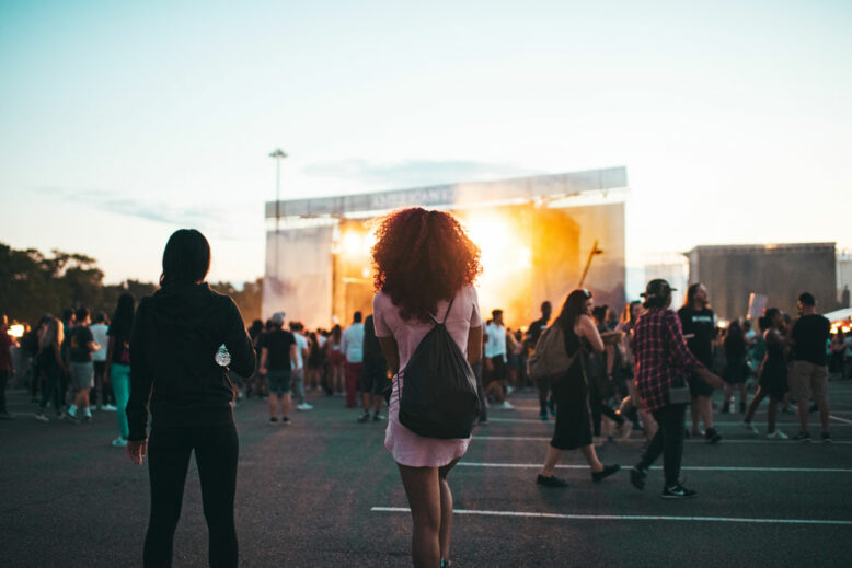 Girl at music festival