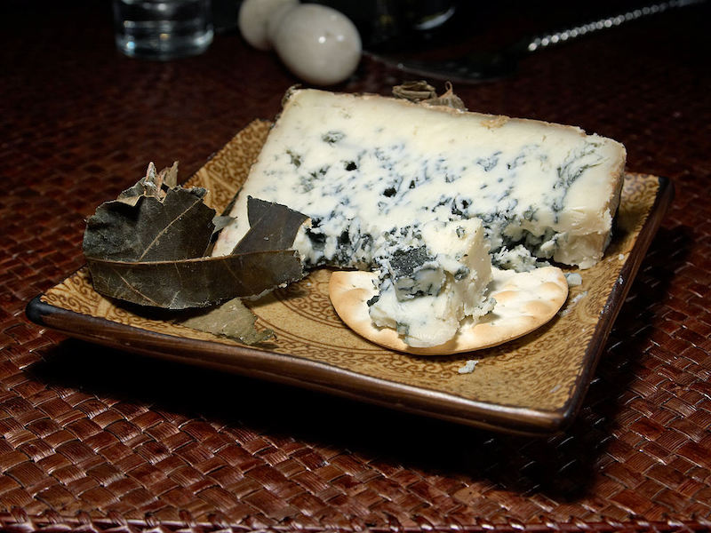 Pice of Gorgonzola cheese