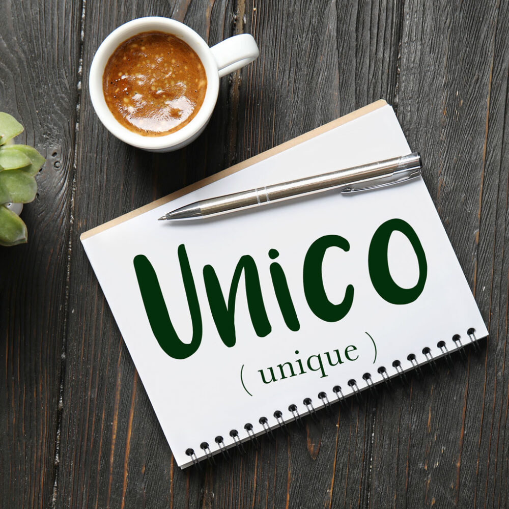 Italian Word Of The Day Unico Unique Only Daily Italian Words