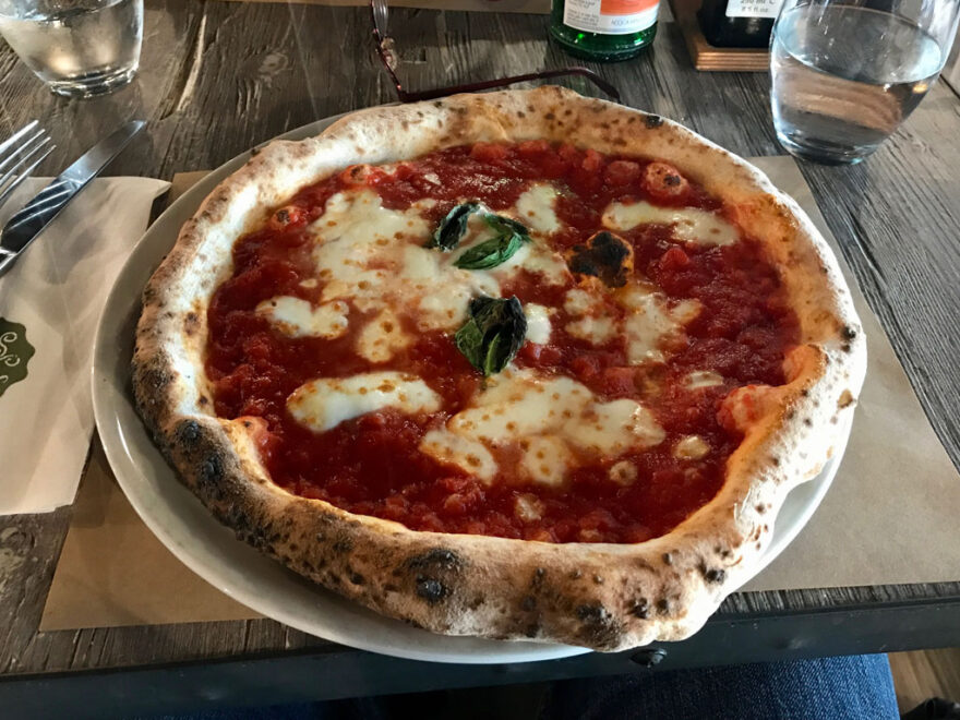 Pizza Margherita with buffalo mozzarella