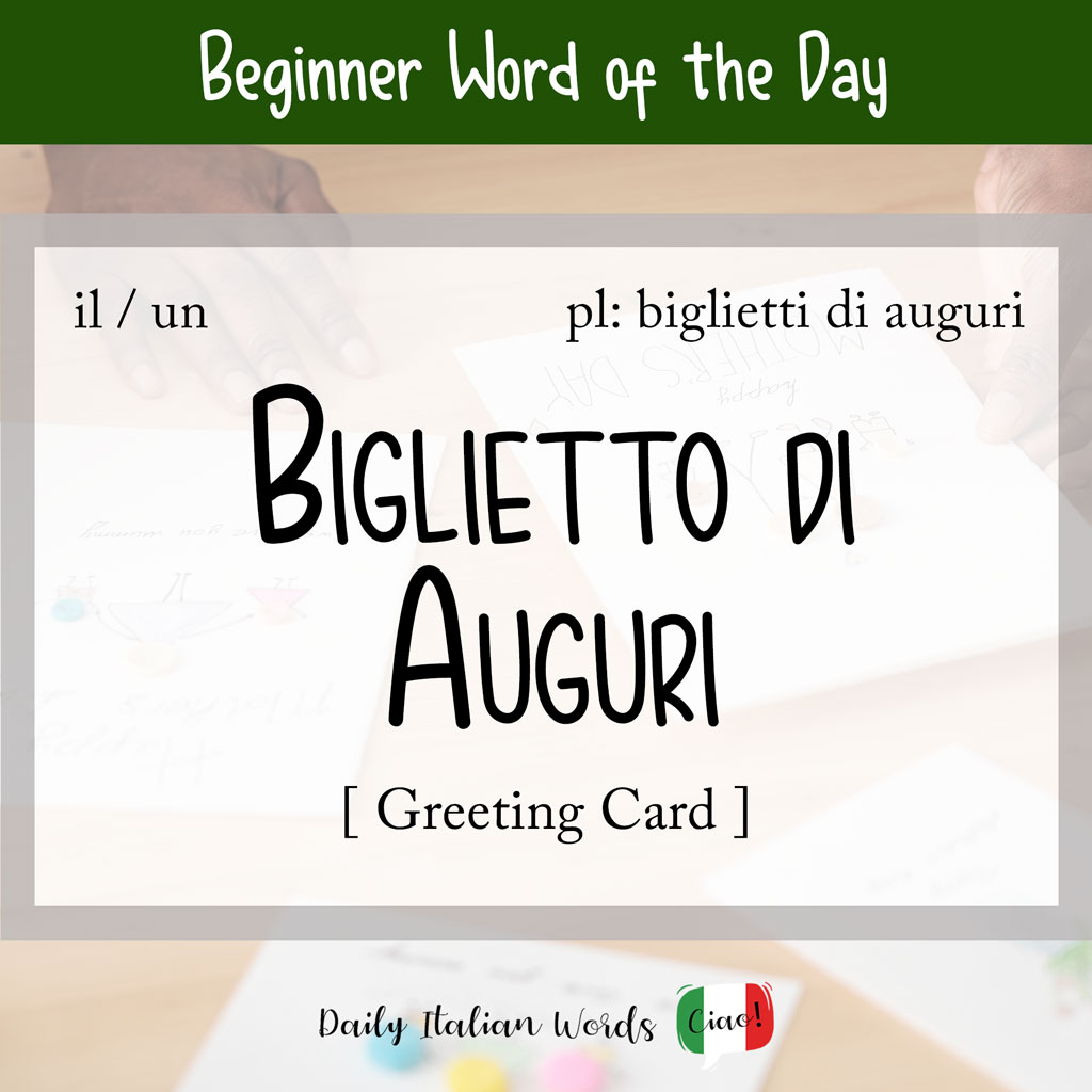 Greeting card in Italian