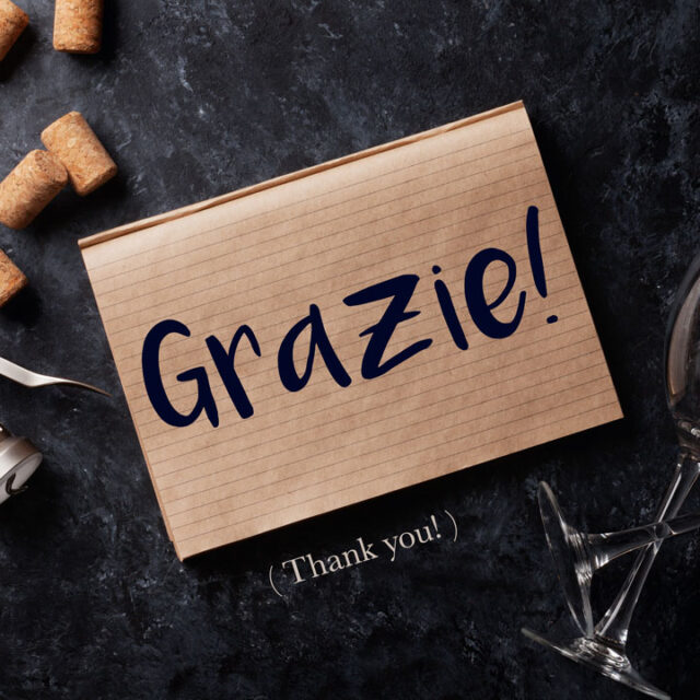 Italian Phrase Of The Week Grazie Thank You Daily Italian Words   Italian Phrase Thank You Grazie 640x640 