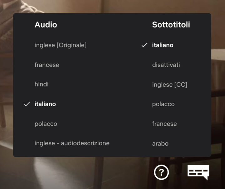 Netflix language settings