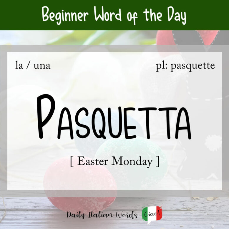Italian word for 'Easter Monday'