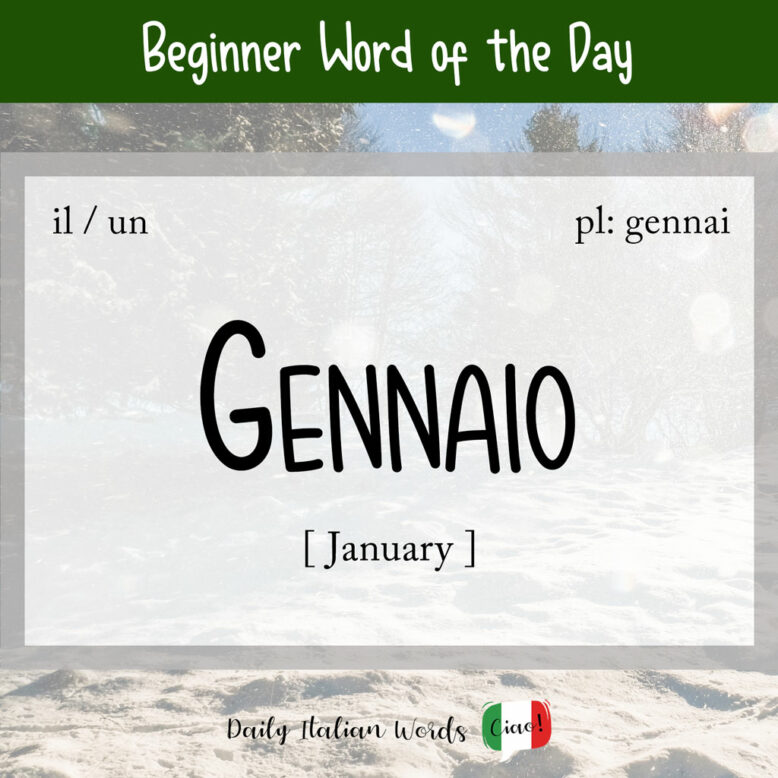 Italian word "gennaio"