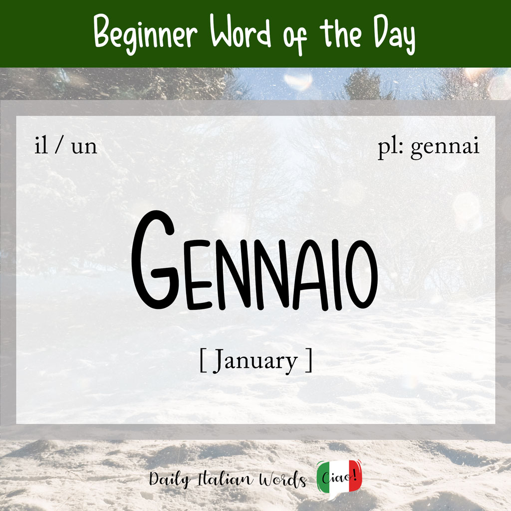 Italian word "gennaio"