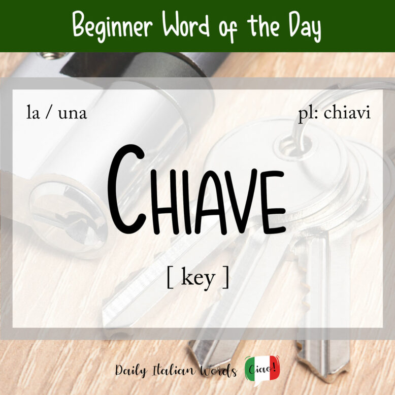 italian word for key