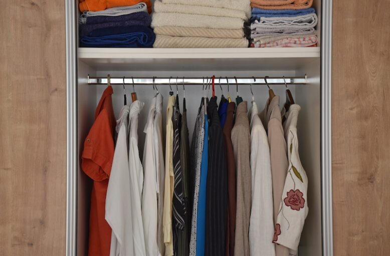 the inside of a wardrobe