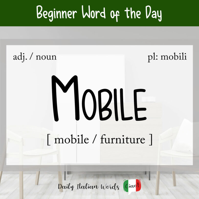 Italian word "mobile"