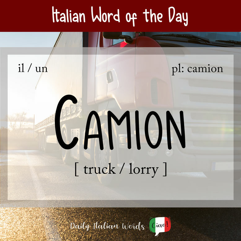 cover image with the word “camion” and a lorry in the background