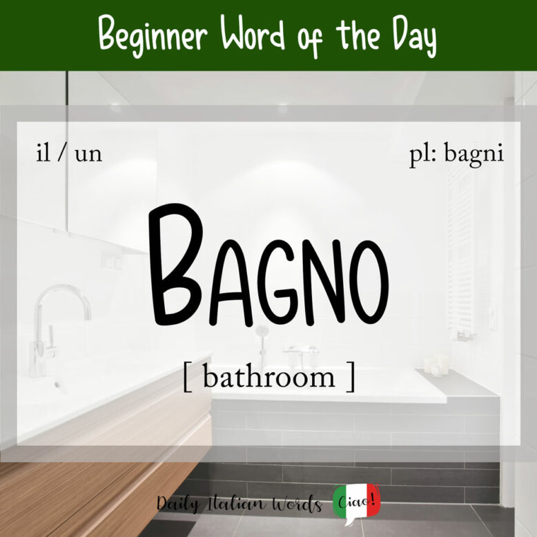 the italian word bagno