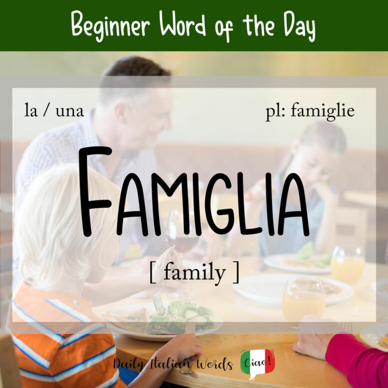 the italian word famiglia