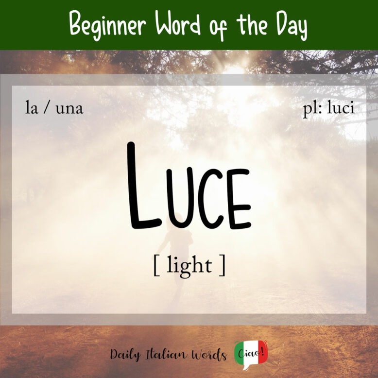 the italian word luce