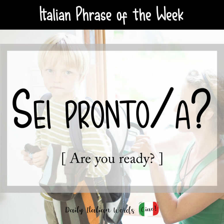 Italian phrase "Sei Pronto?"