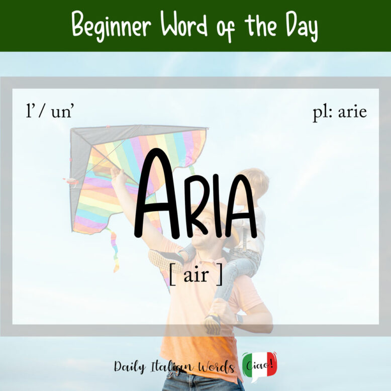 the italian word for air