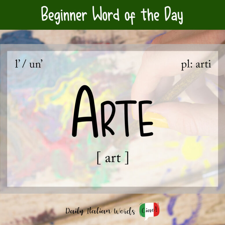 the italian word for art