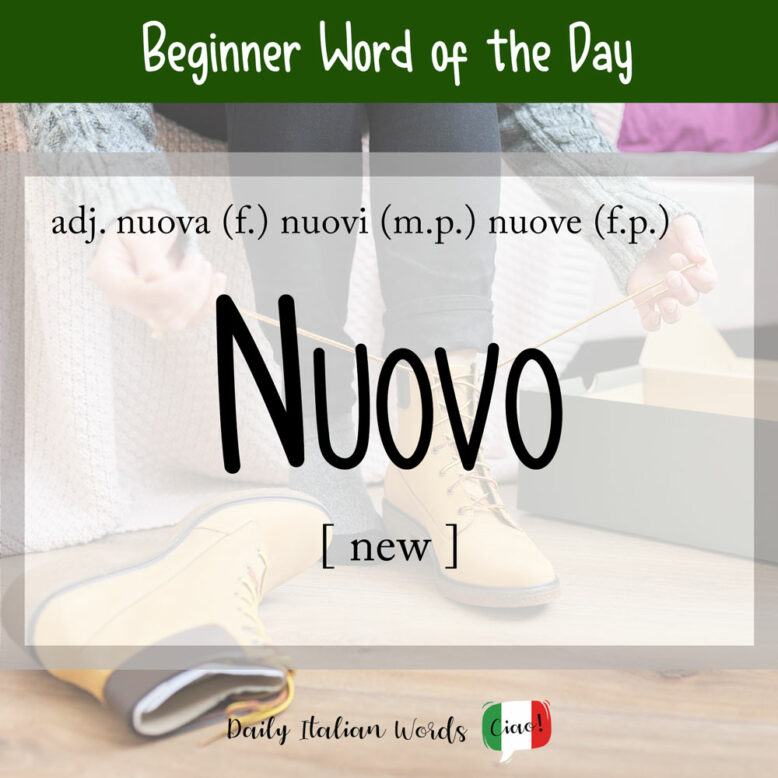 the italian word for new