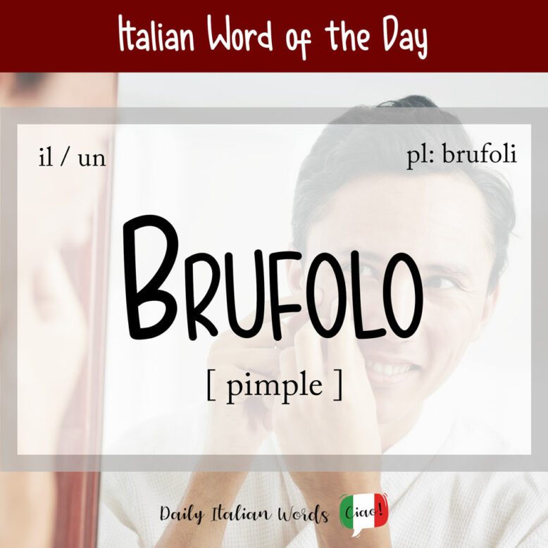 italian word for pimple