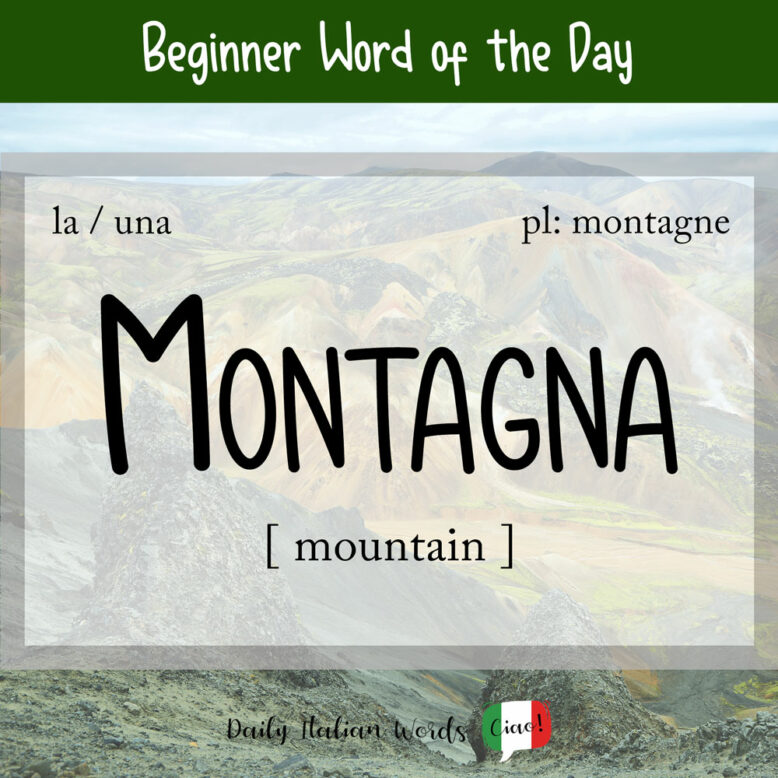 the italian word for mountain