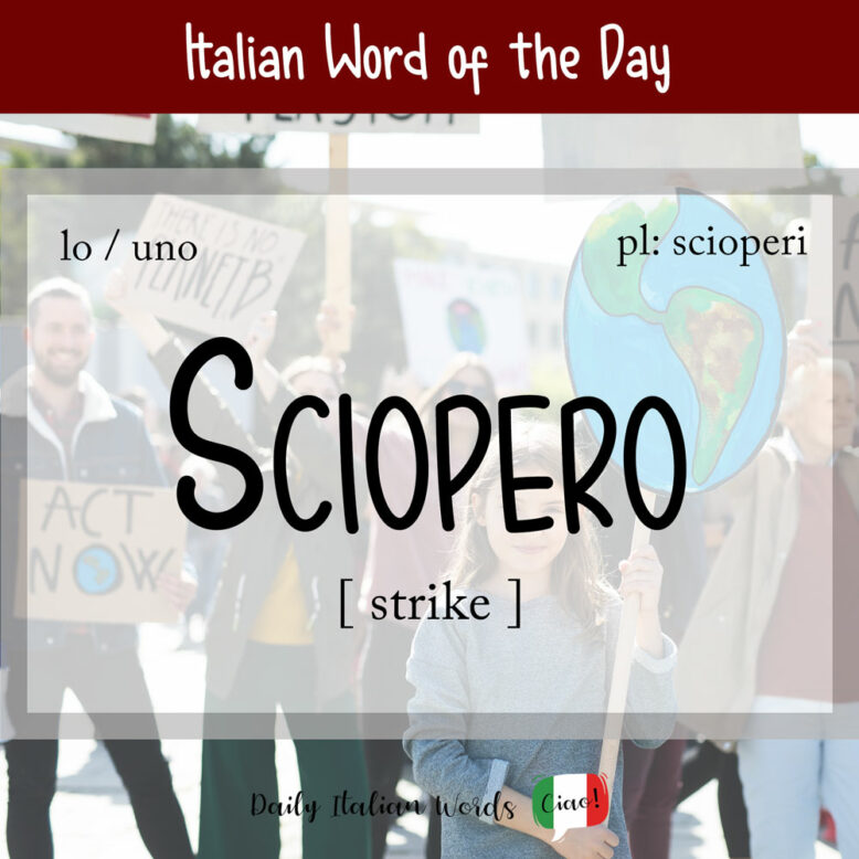the italian word for strike
