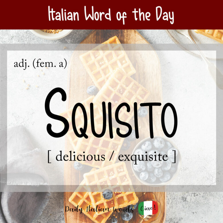 the italian word squisito