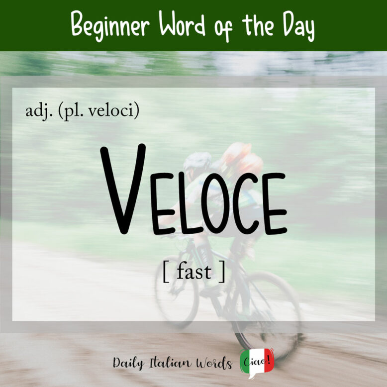 the italian word for fast