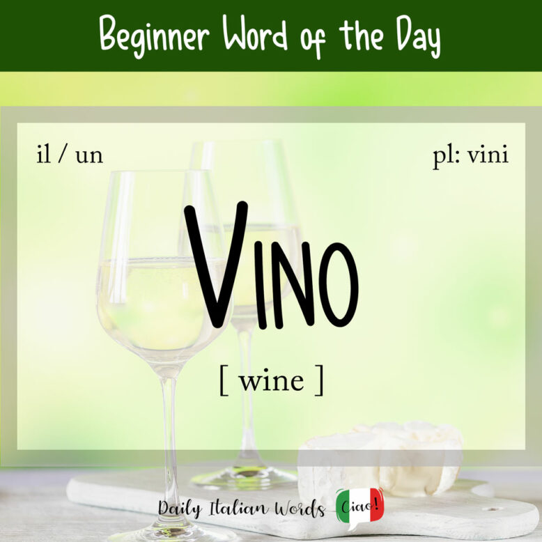 the italian word for wine