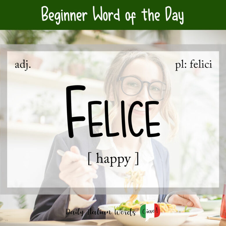 the italian word for happy