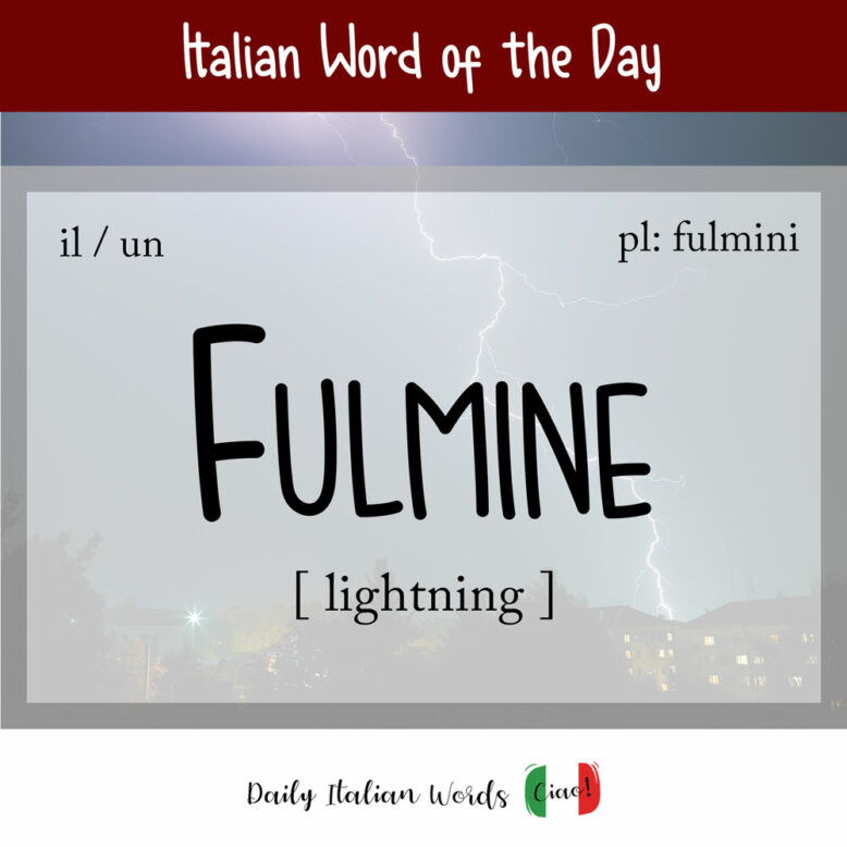 italian word for lightning