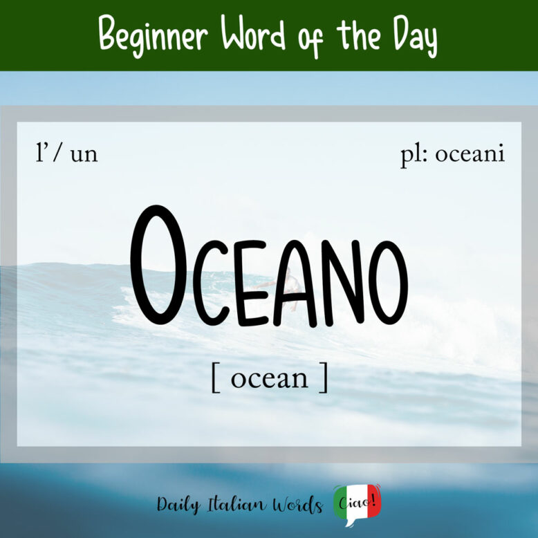 italian word for ocean