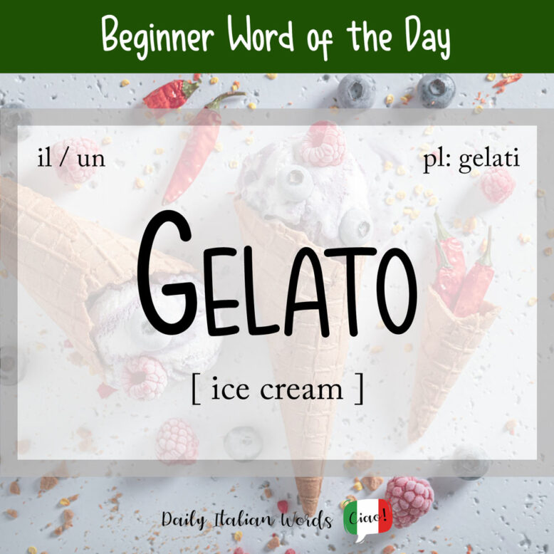 the italian word for ice cream
