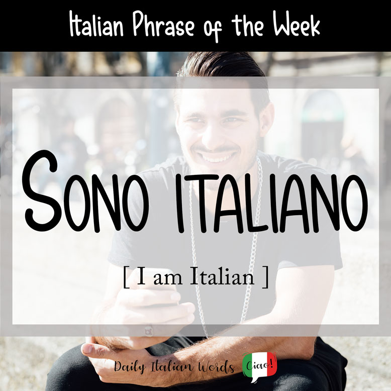 How to say "I am Italian" in Italian