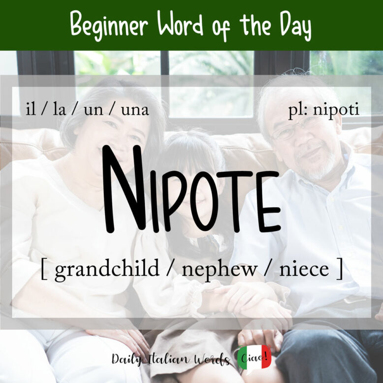 the italian word for grandchild