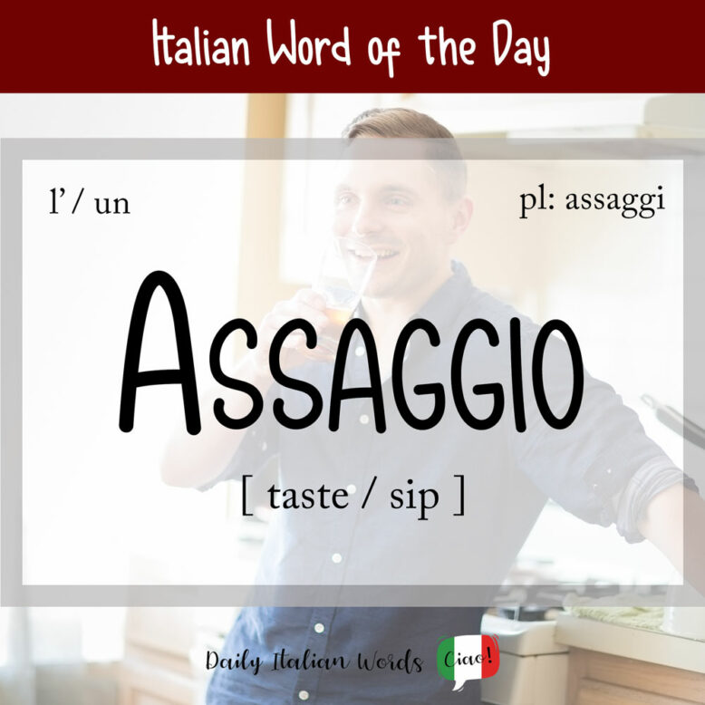 italian word for taste