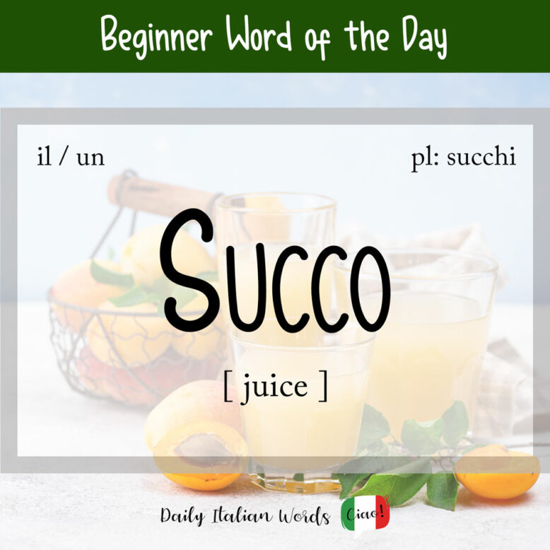 italian word for juice
