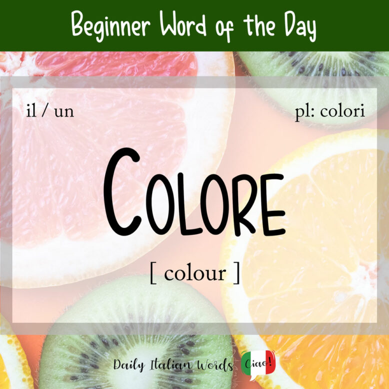 italian word for colour
