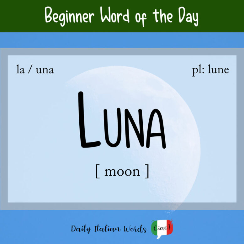 italian word for moon