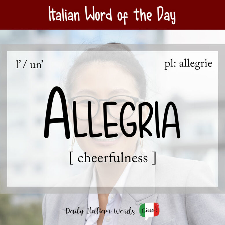 italian word for cheerfulness