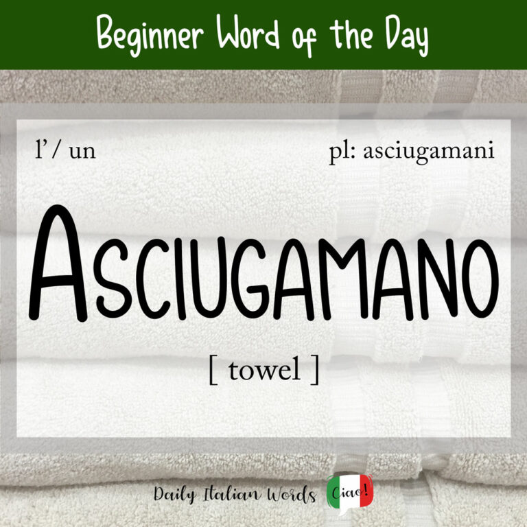 Italian Word For Towel