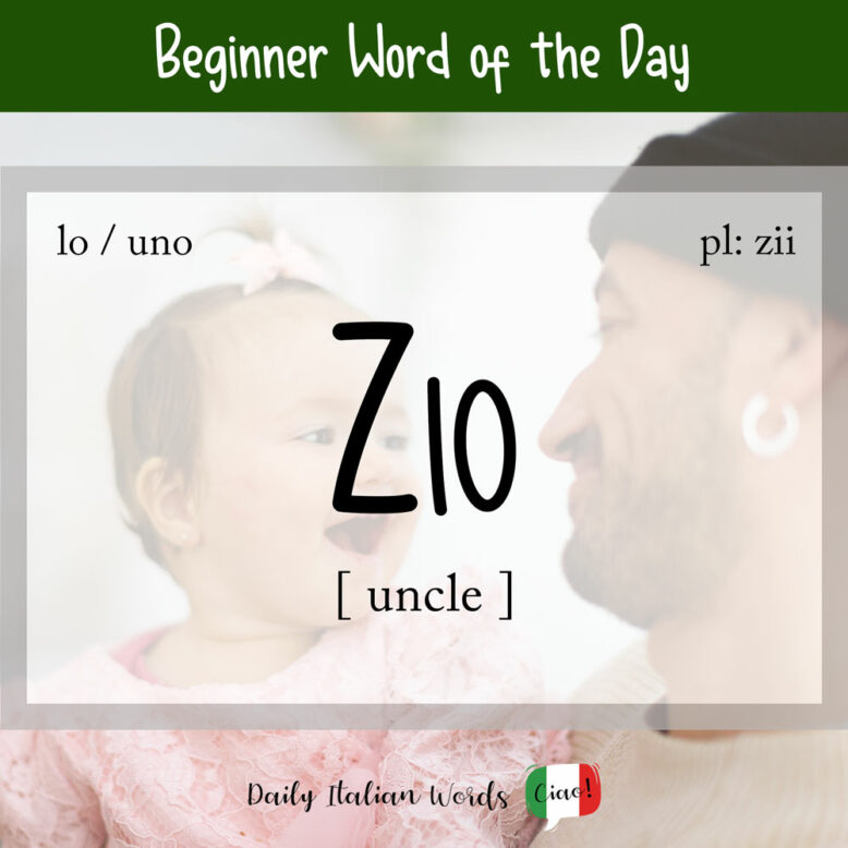 italian word for uncle