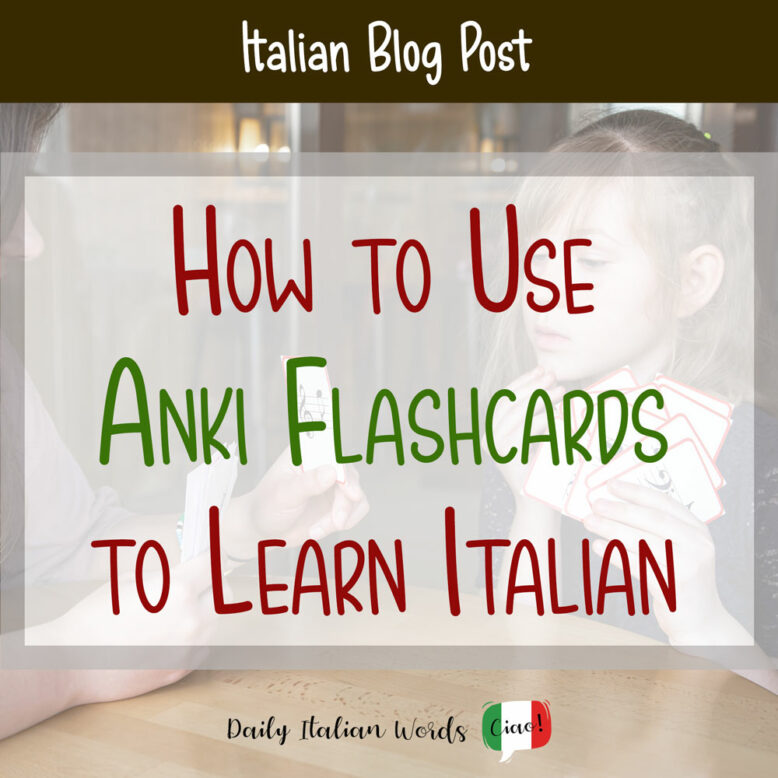 anki flashcards to learn italian