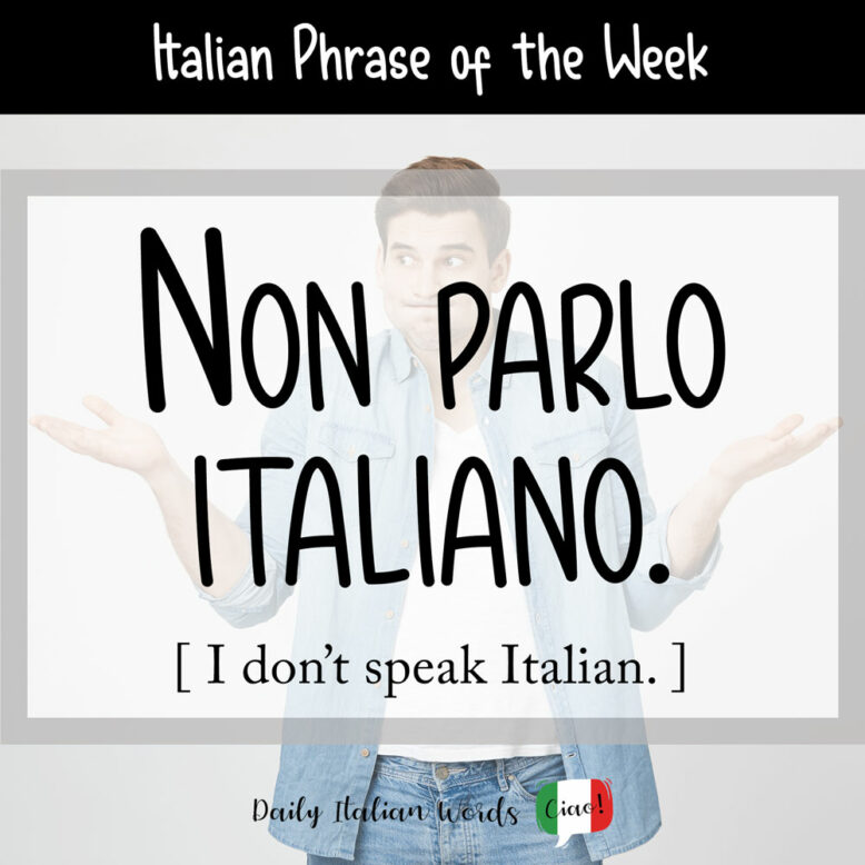 Italian Phrase Non Parlo Italiano I Don t Speak Italian 