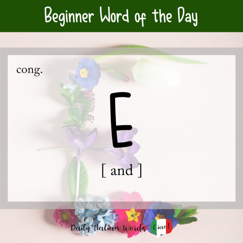 italian word for and