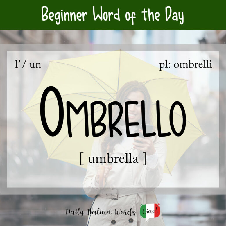 italian word for umbrella