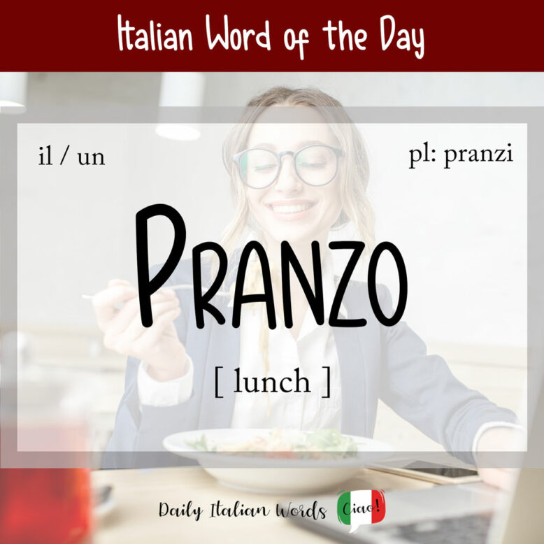 italian word for lunch