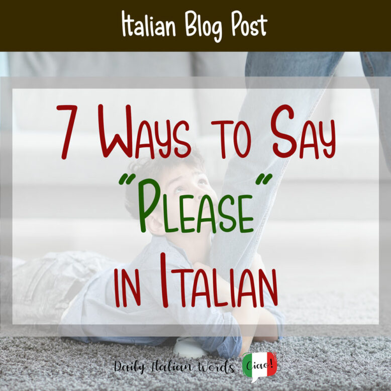how to say please in italian