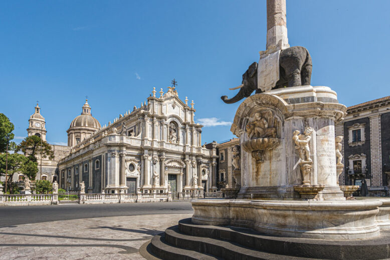 Duomo square in Catania, Italy