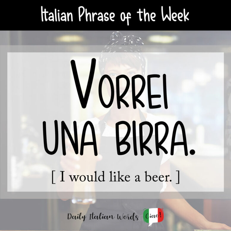 i would like a beer in italian